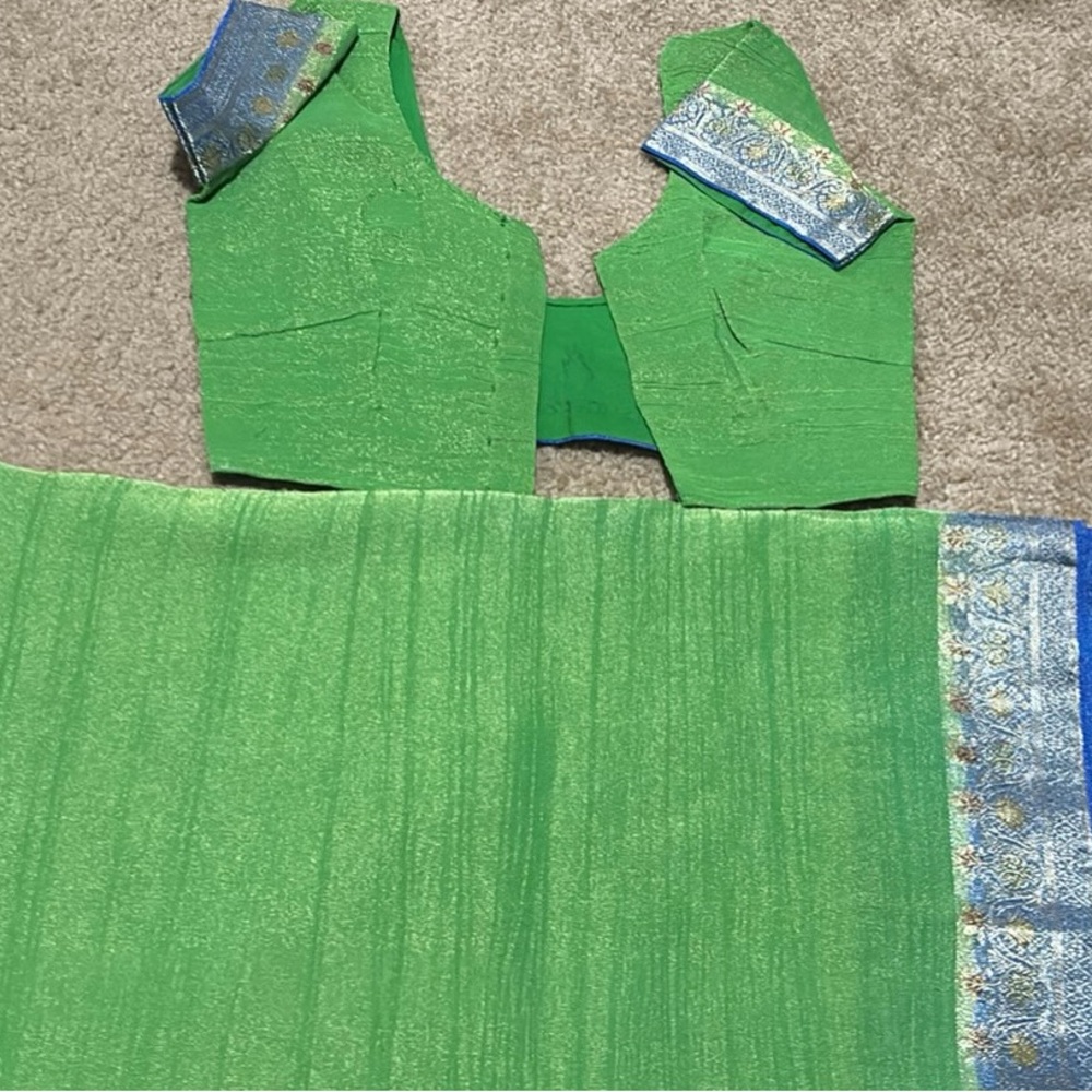 Green and Blue Traditional saree